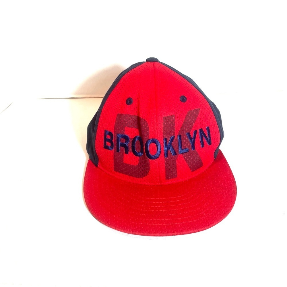 Carbon Elements Red & Navy Brooklyn Snapback Baseball Cap Adjustable Streetwear